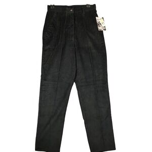 Vintage‎ Woolrich Womens Black Corduroy Pleated Front Pants Size 8 NWT